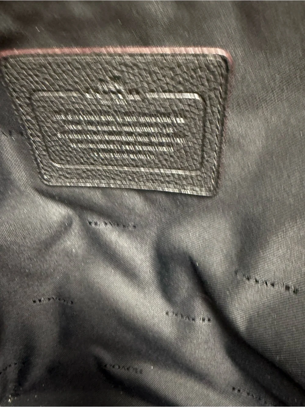 Black Tea Rose Appliqué Leather Backpack